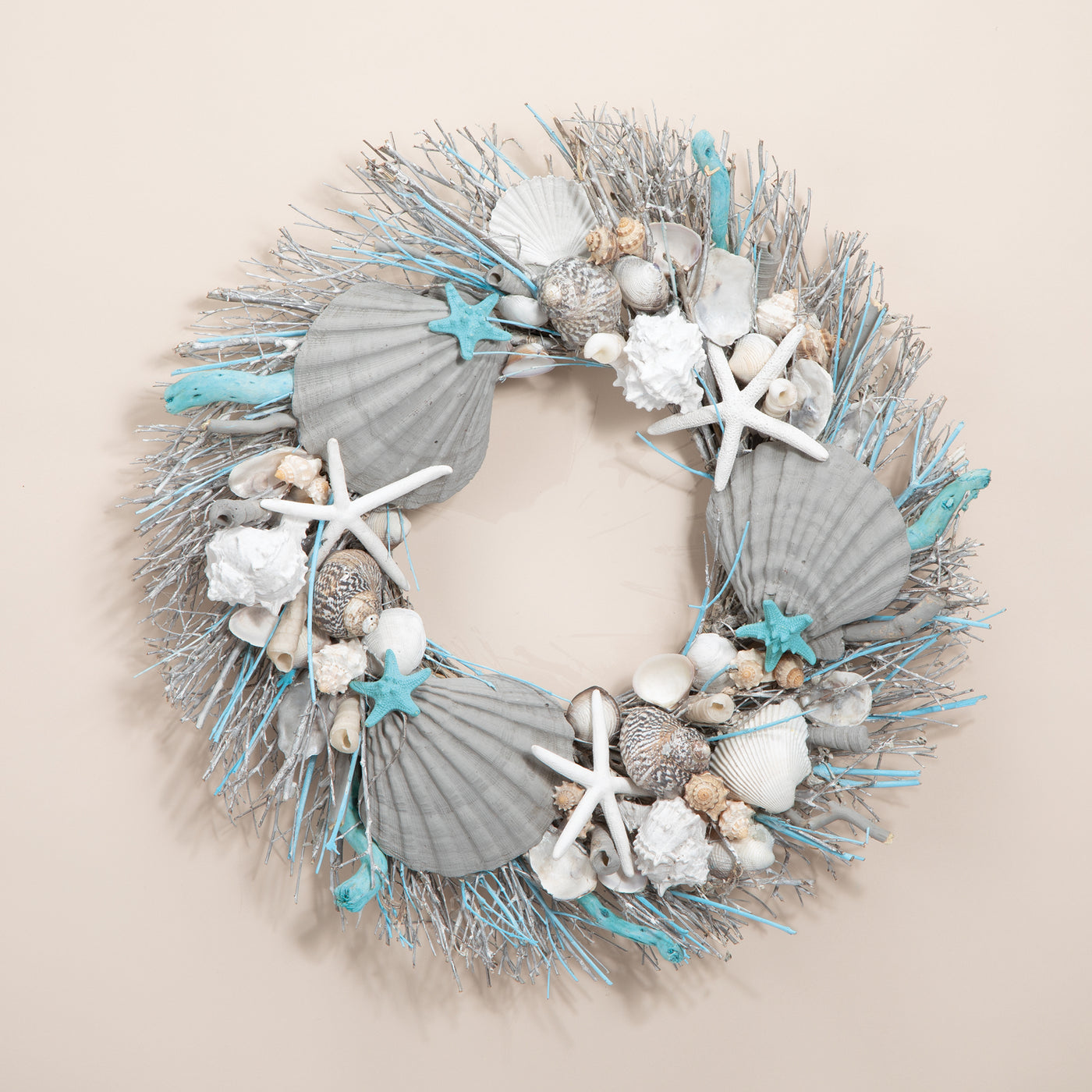 Scallop Shells & Seagrass Wreath
