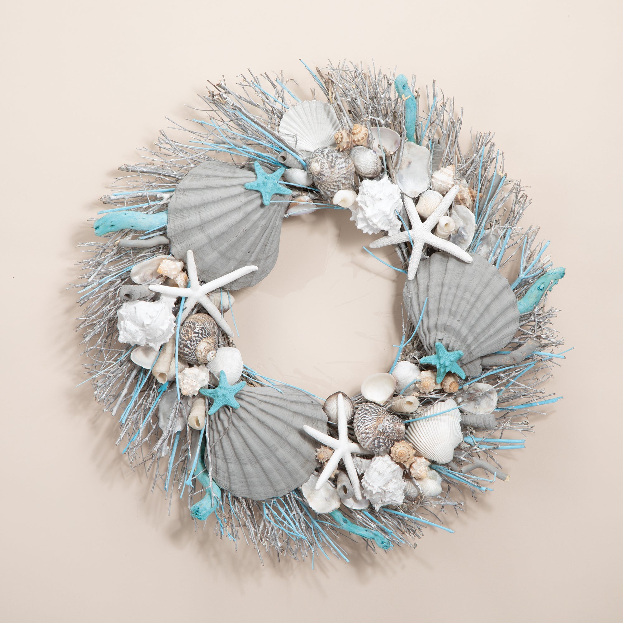 Scallop Shells & Seagrass Wreath