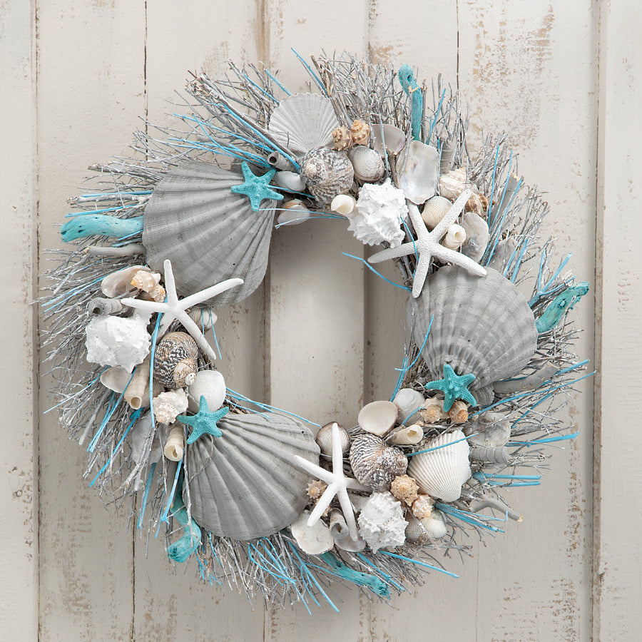 Scallop Shells & Seagrass Wreath