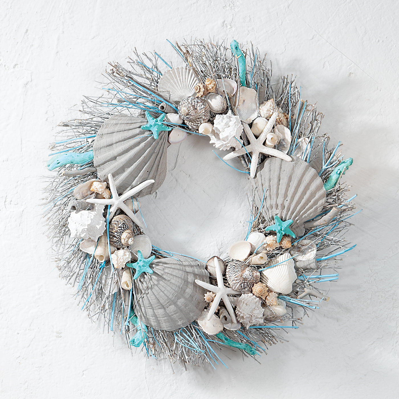 Scallop Shells & Seagrass Wreath