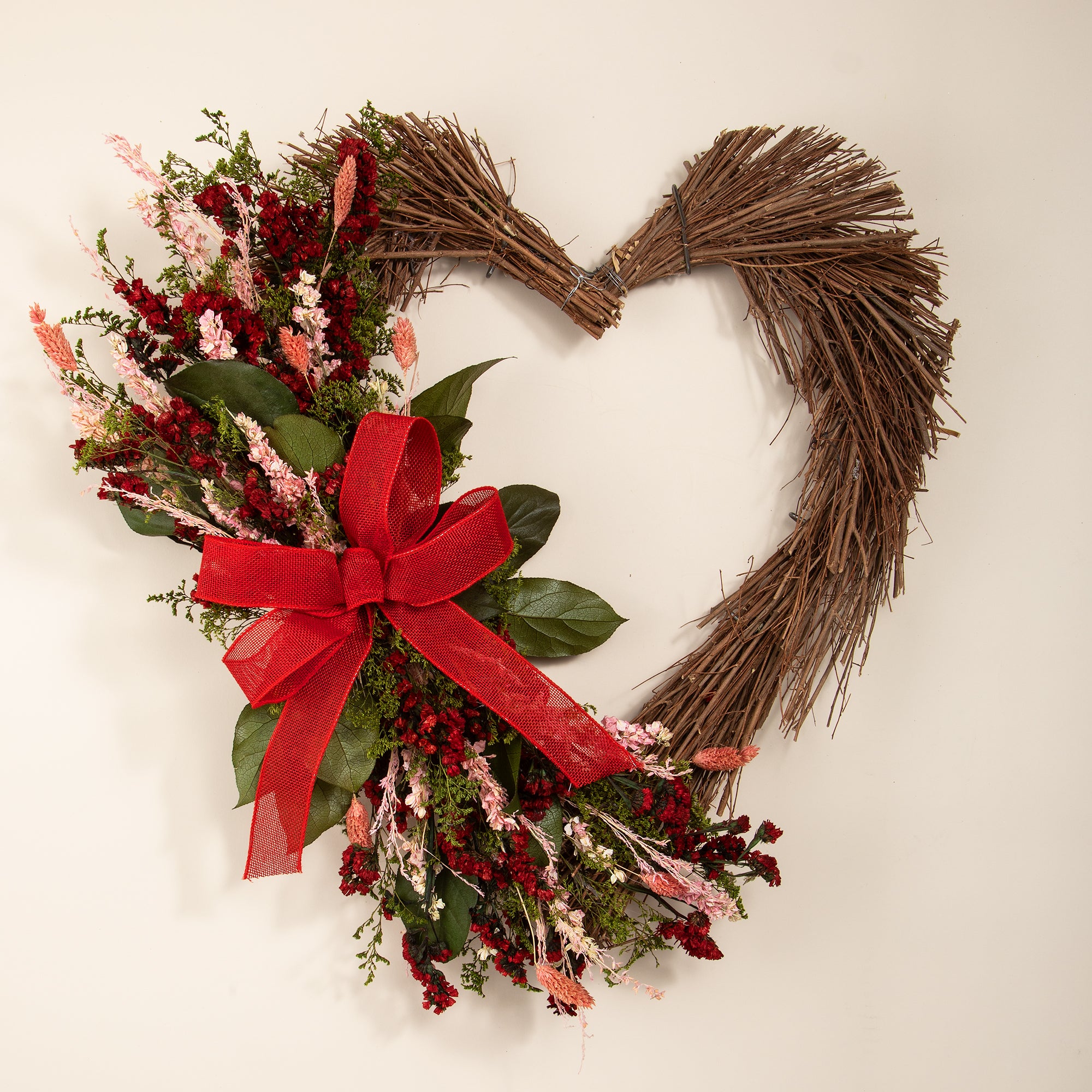 Ribbons & Romance Heart Wreath