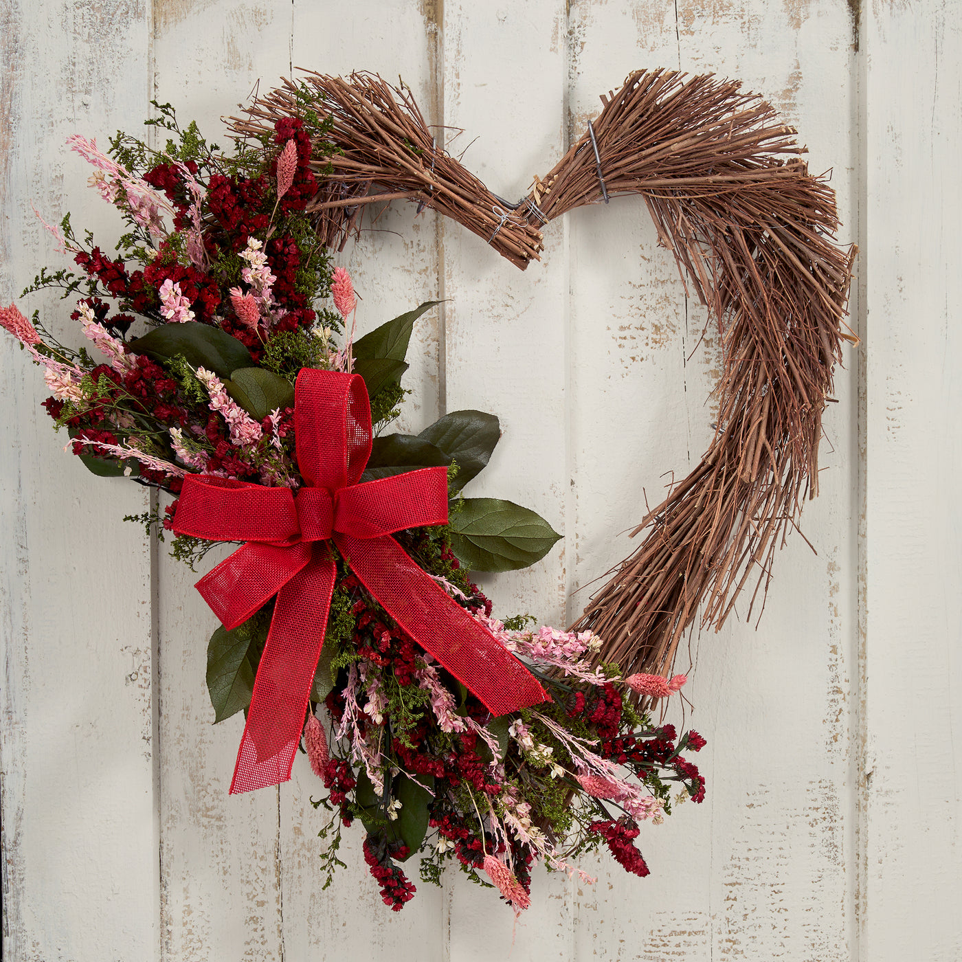 Ribbons & Romance Heart Wreath