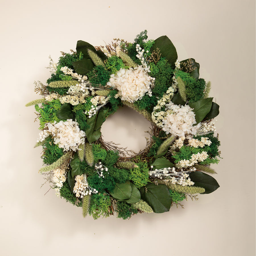Green & White Delight Wreath