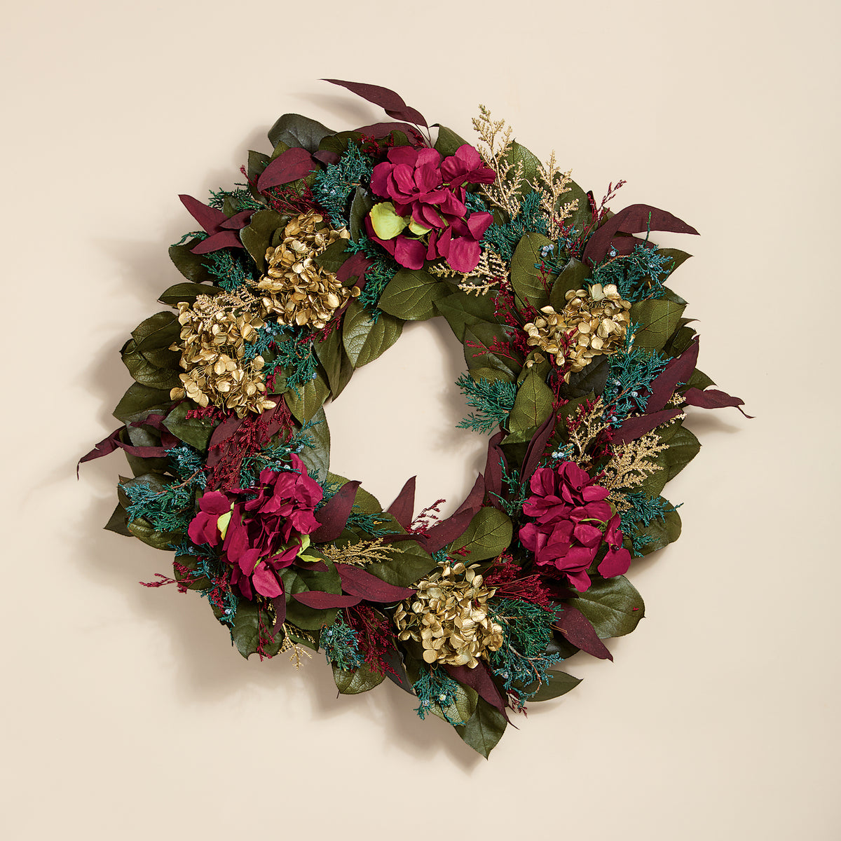 Royal Hydrangeas Wreath