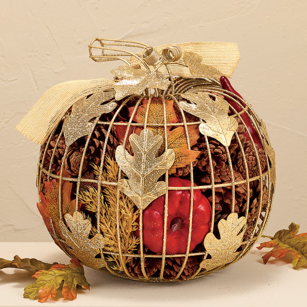 Harvest Hollow Wire Potpourri Pumpkin (Preorder) | Uno Alla Volta