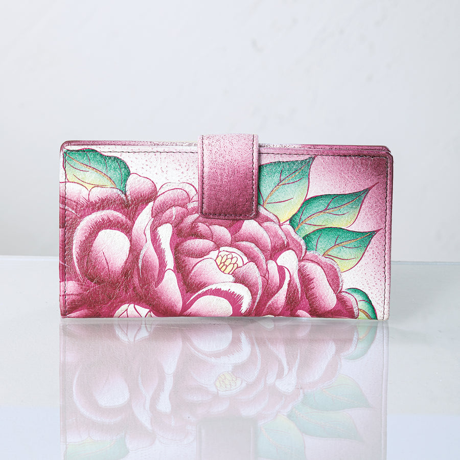 Hand-Painted Pretty Peony Wallet