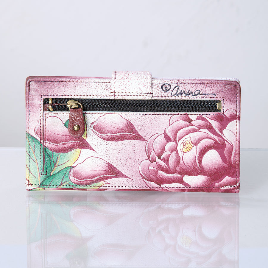 Hand-Painted Pretty Peony Wallet