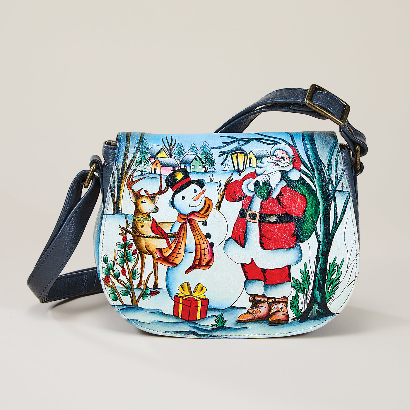 Hand-Painted Holiday Icons Crossbody