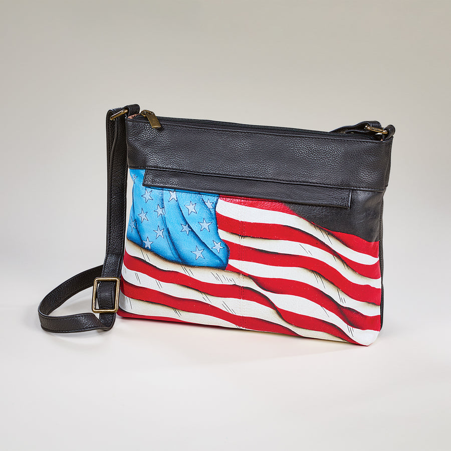 Hand-Painted Forever May You Wave Crossbody