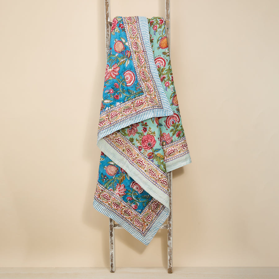 Reversible Floral Block Quilt