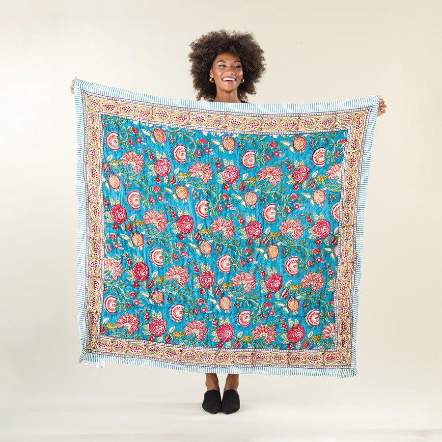 Reversible Floral Block Quilt