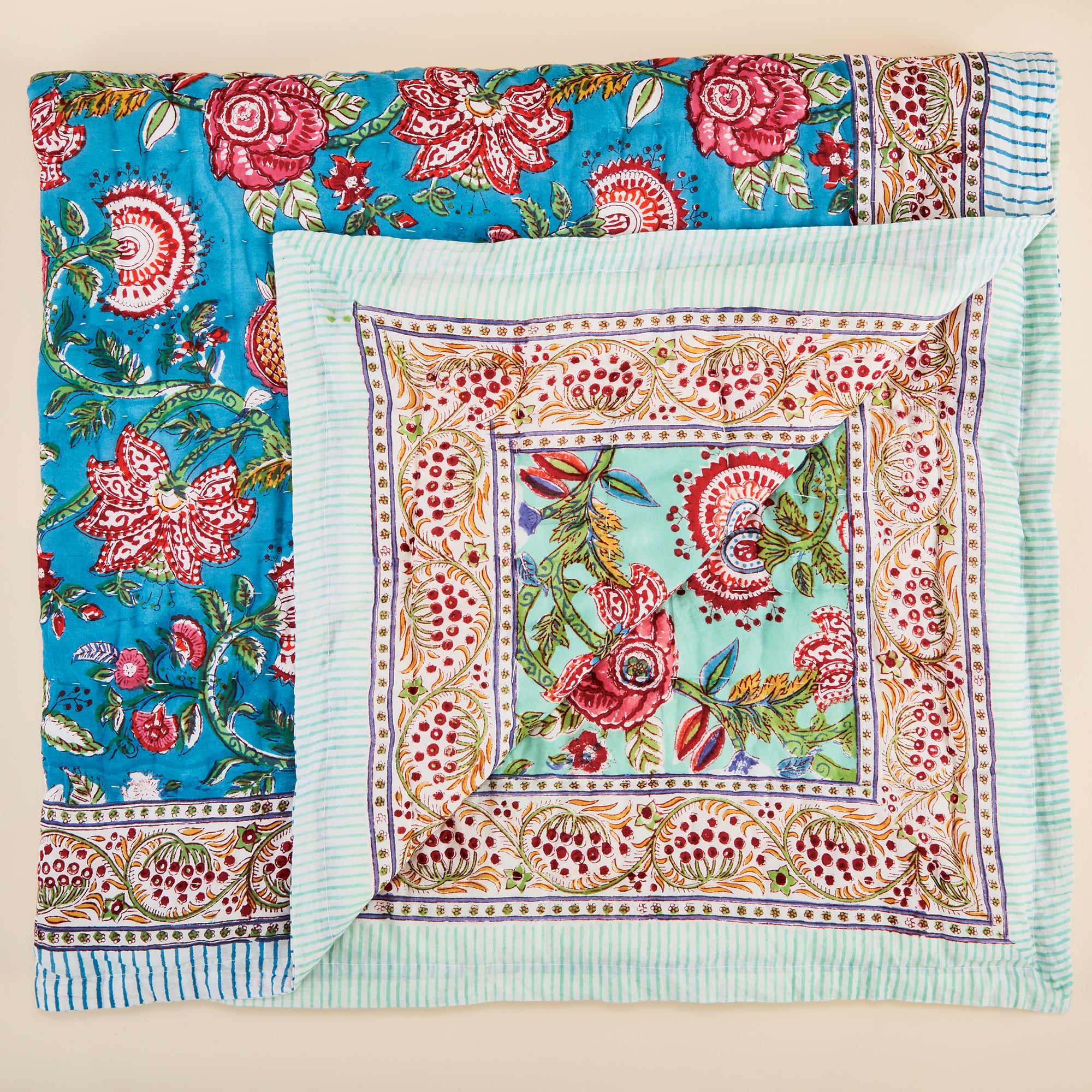 Reversible Floral Block Quilt