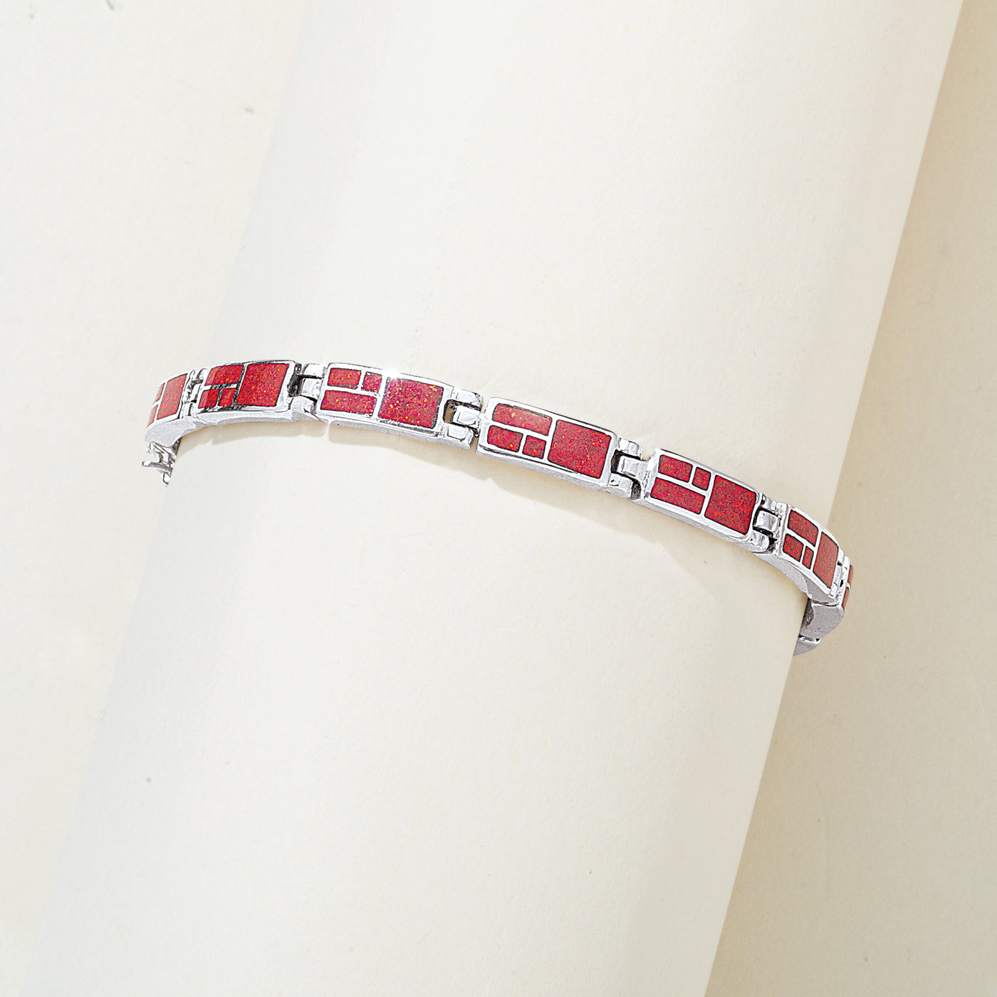 Red Opal Link Bracelet