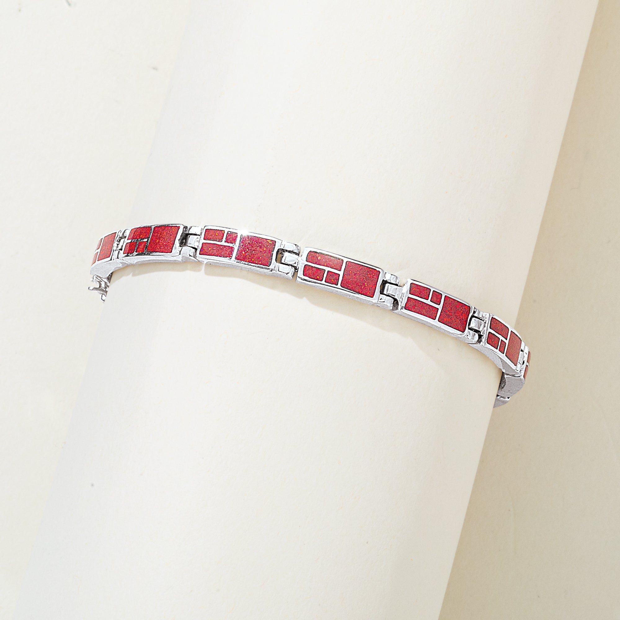 Red Opal Link Bracelet