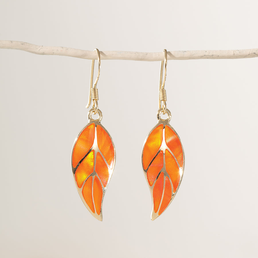 Aurora Opal Leaf Earrings