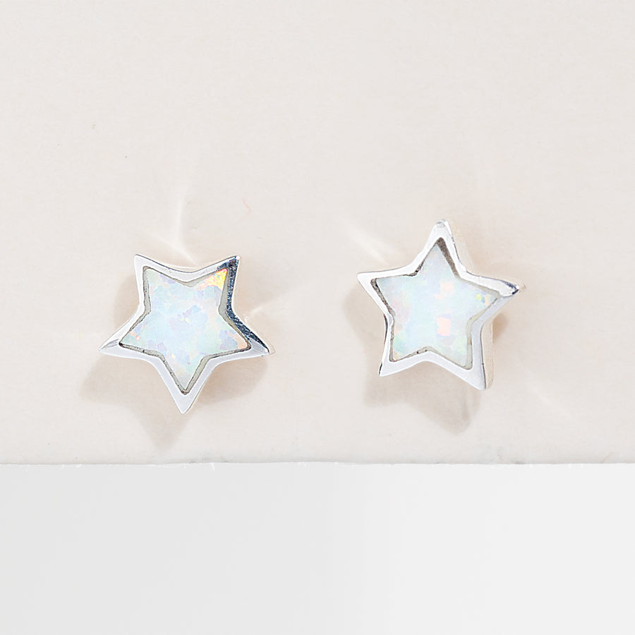 Dazzling Opal Star Earrings