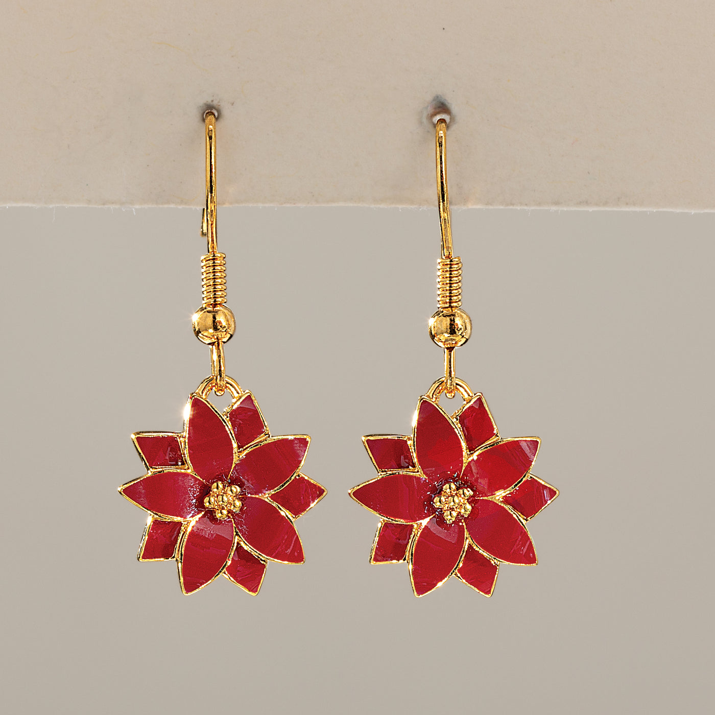 Christmas Icons Petite Poinsettia Earrings