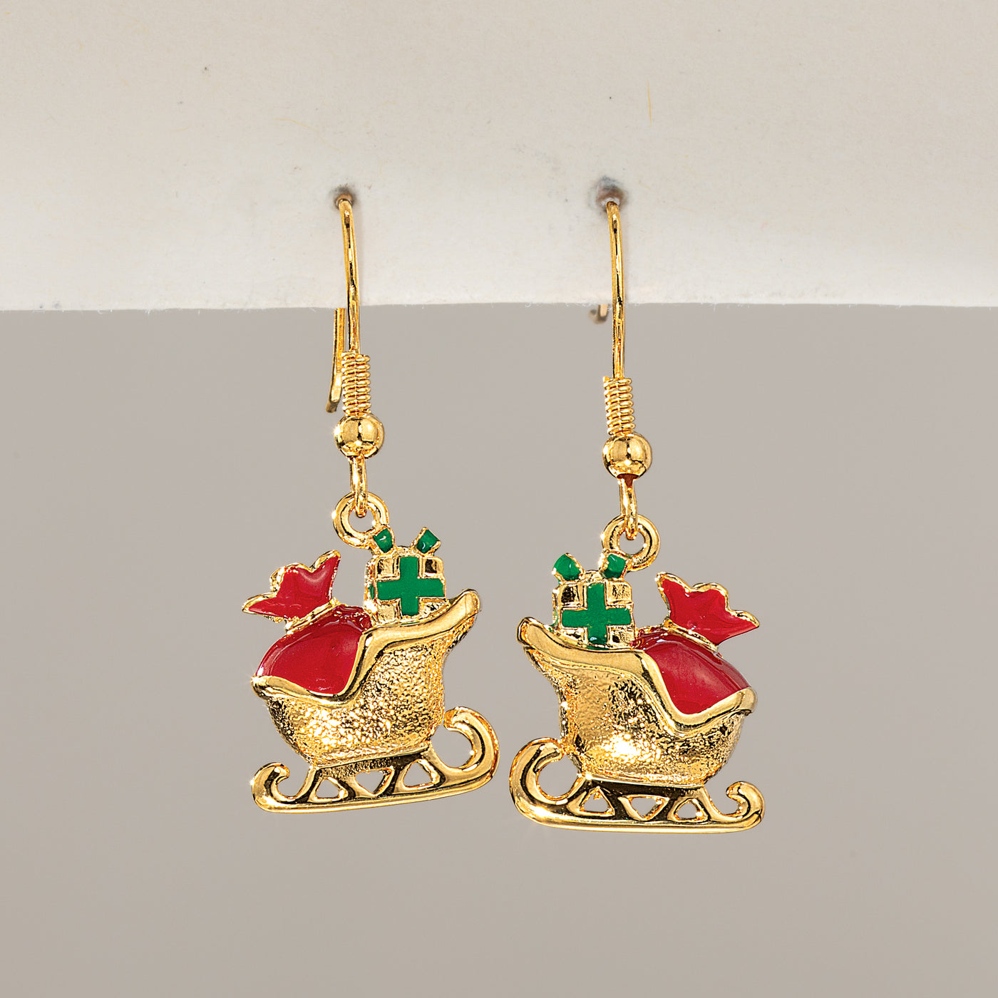 Christmas Icons Santa's Sleigh Earrings