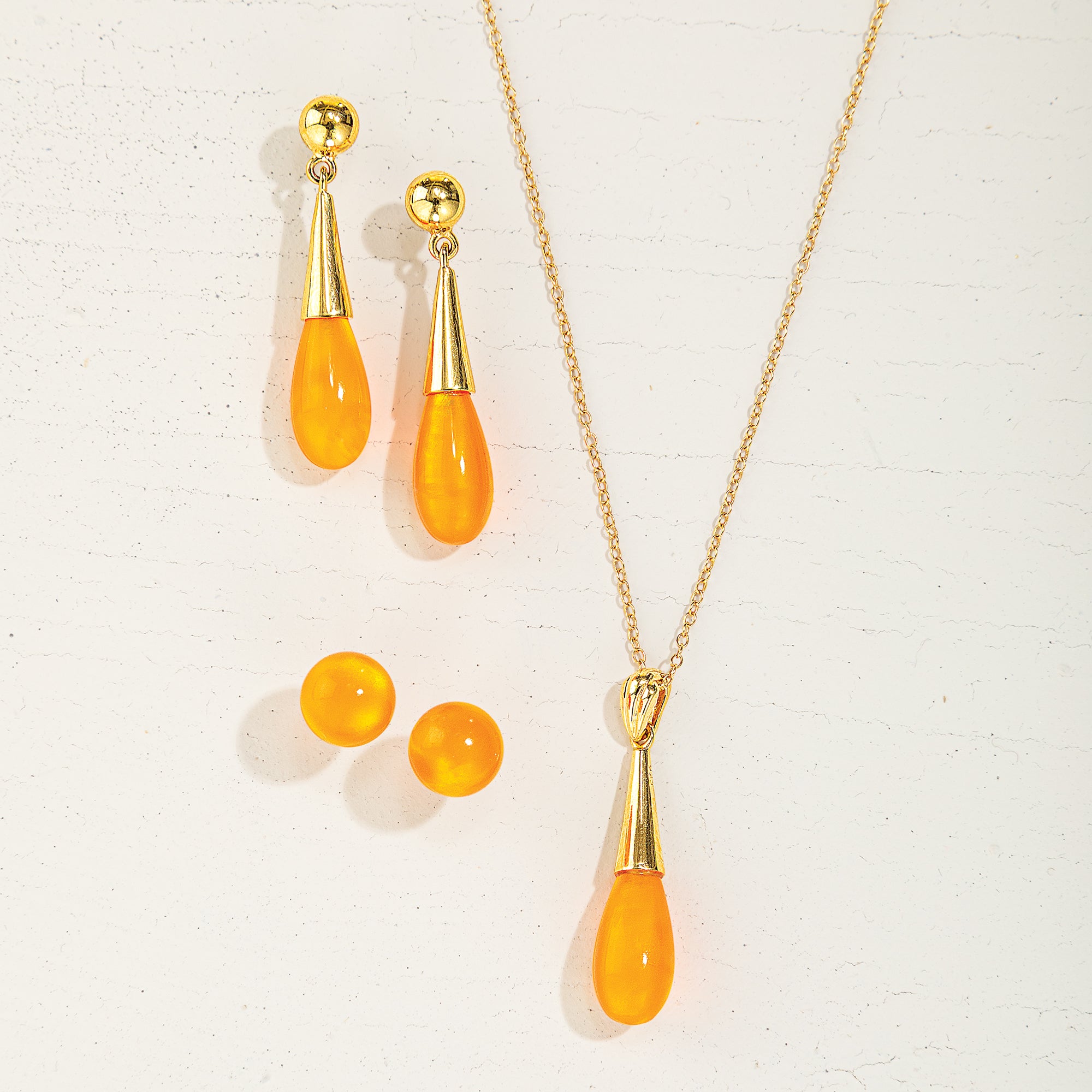 Aurora Opal Teardrop Necklace