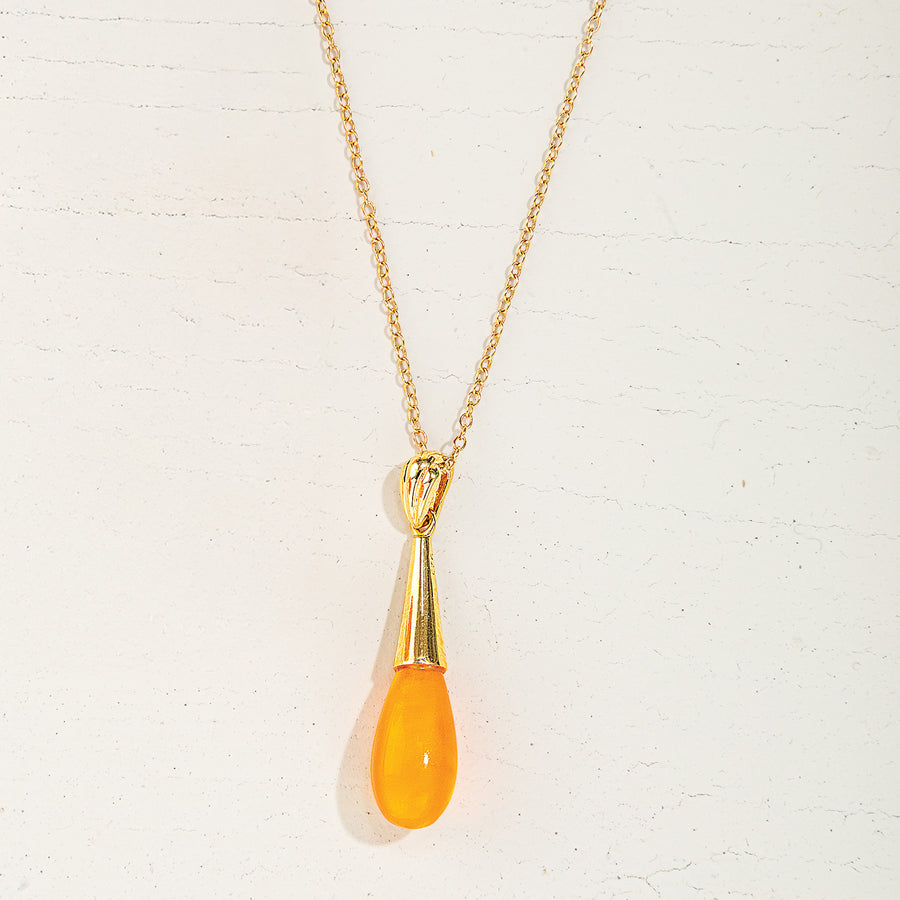 Aurora Opal Teardrop Necklace