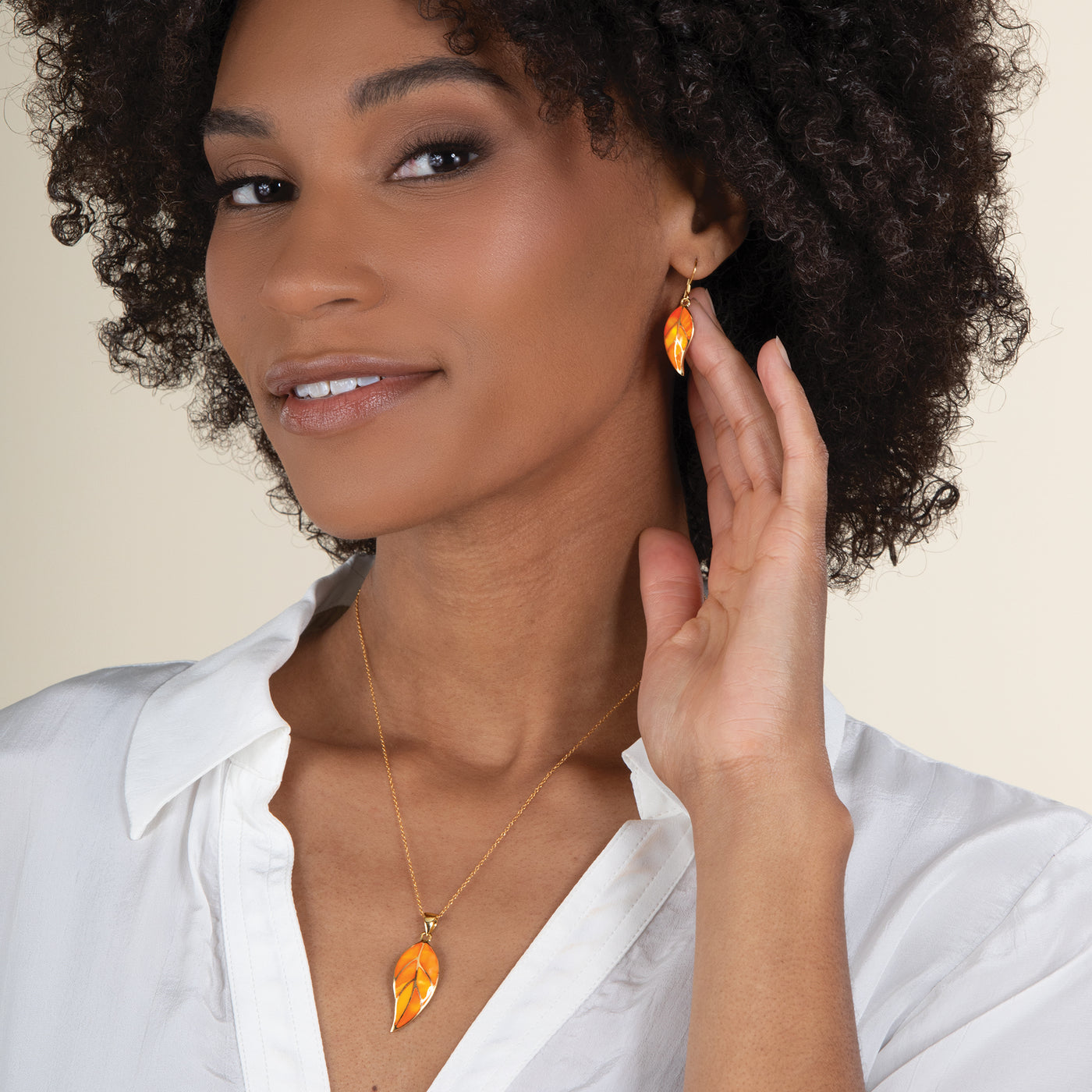 Aurora Opal Leaf Earrings