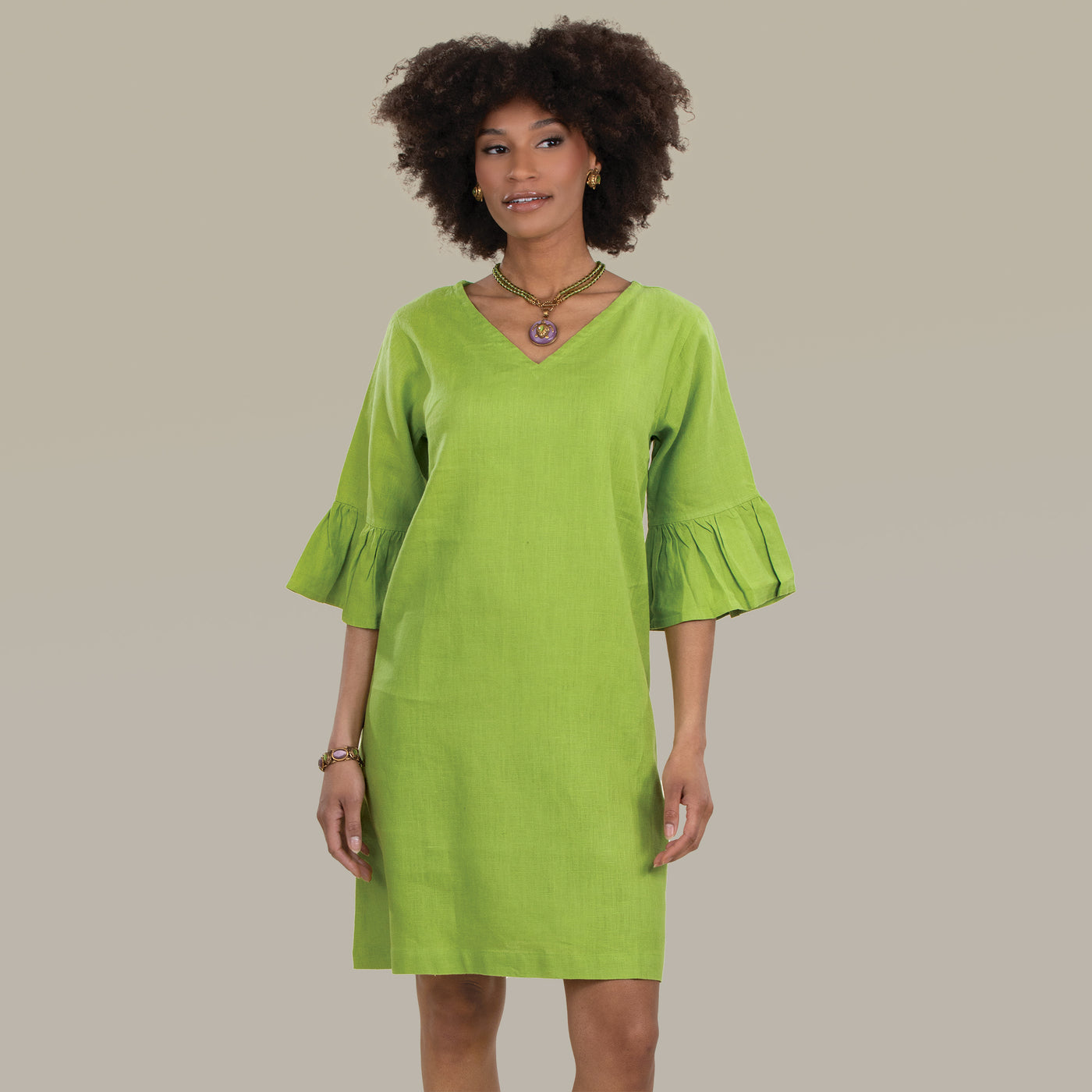 Charming in Chartreuse Linen Dress | Uno Alla Volta Charming in Chartreuse Linen Dress | Uno Alla Volta