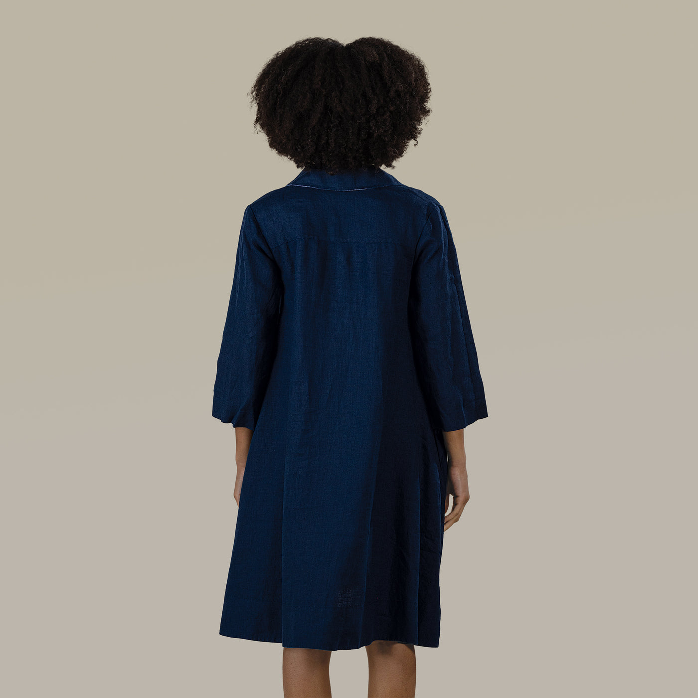 Nautical Navy & White Linen Swing Dress | Uno Alla Volta Nautical Navy & White Linen Swing Dress | Uno Alla Volta