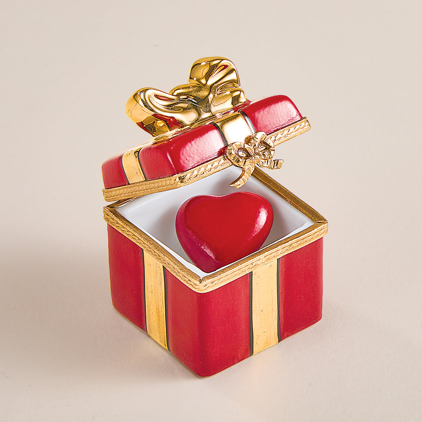 Limoges Porcelain Present Keepsake Box