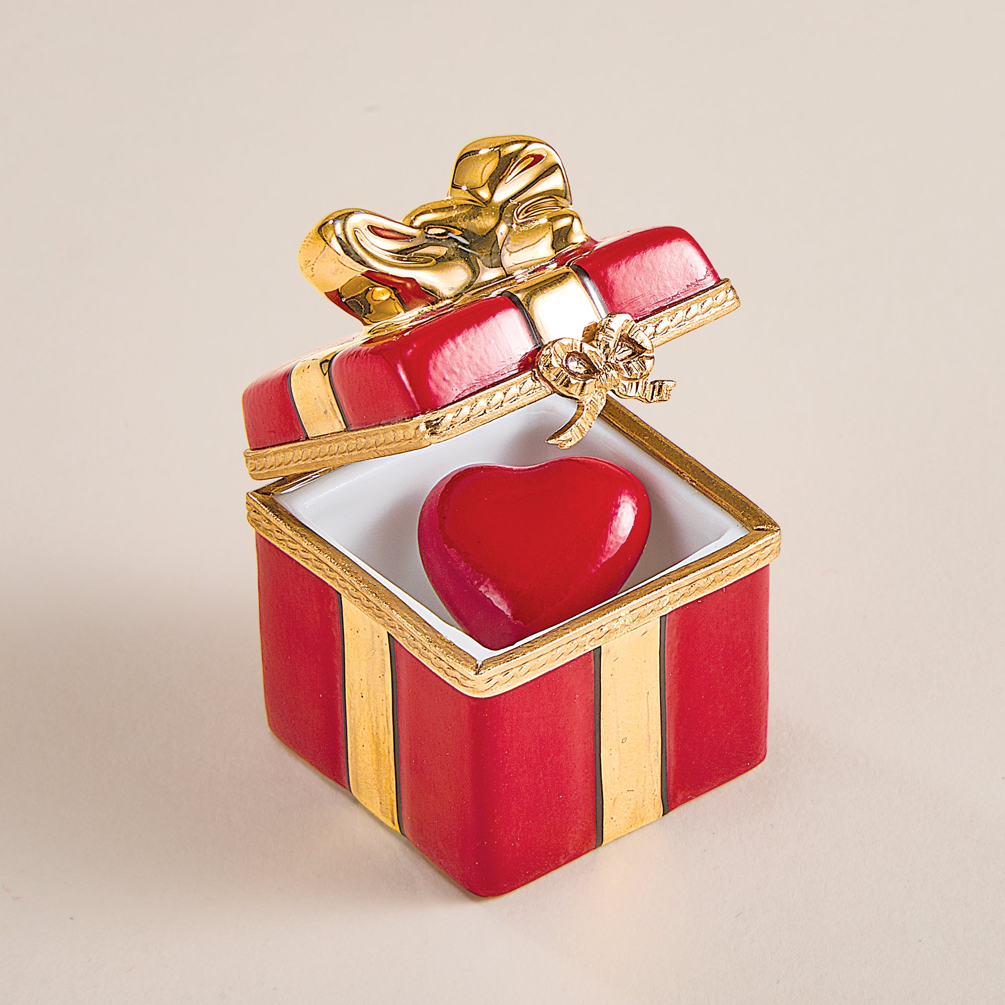 Limoges Porcelain Present Keepsake Box