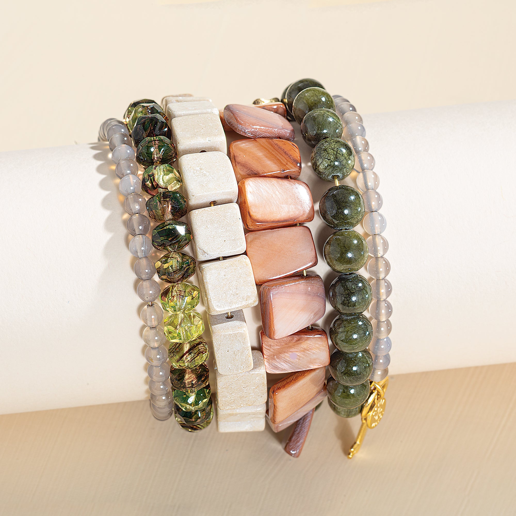 Written in Stones Wide Wrap Bracelet