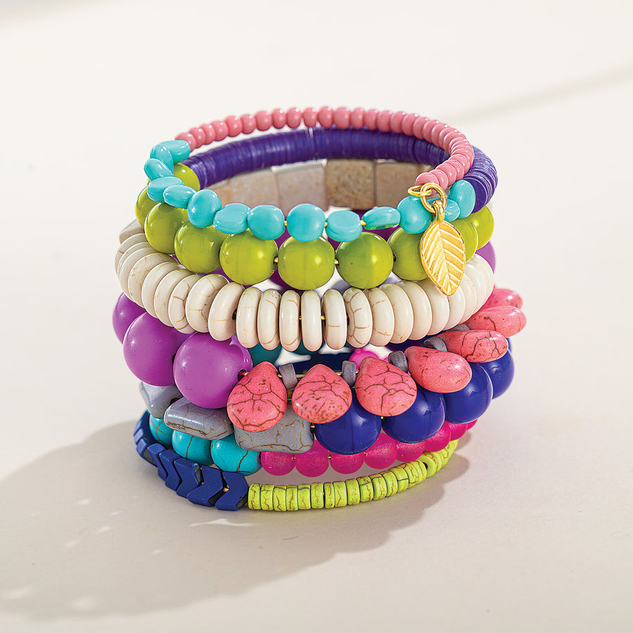 Dreaming In Rainbows Memory Wire Wrap Bracelet