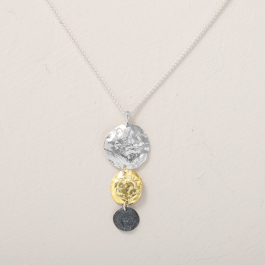 Tri-Color Textured Necklace