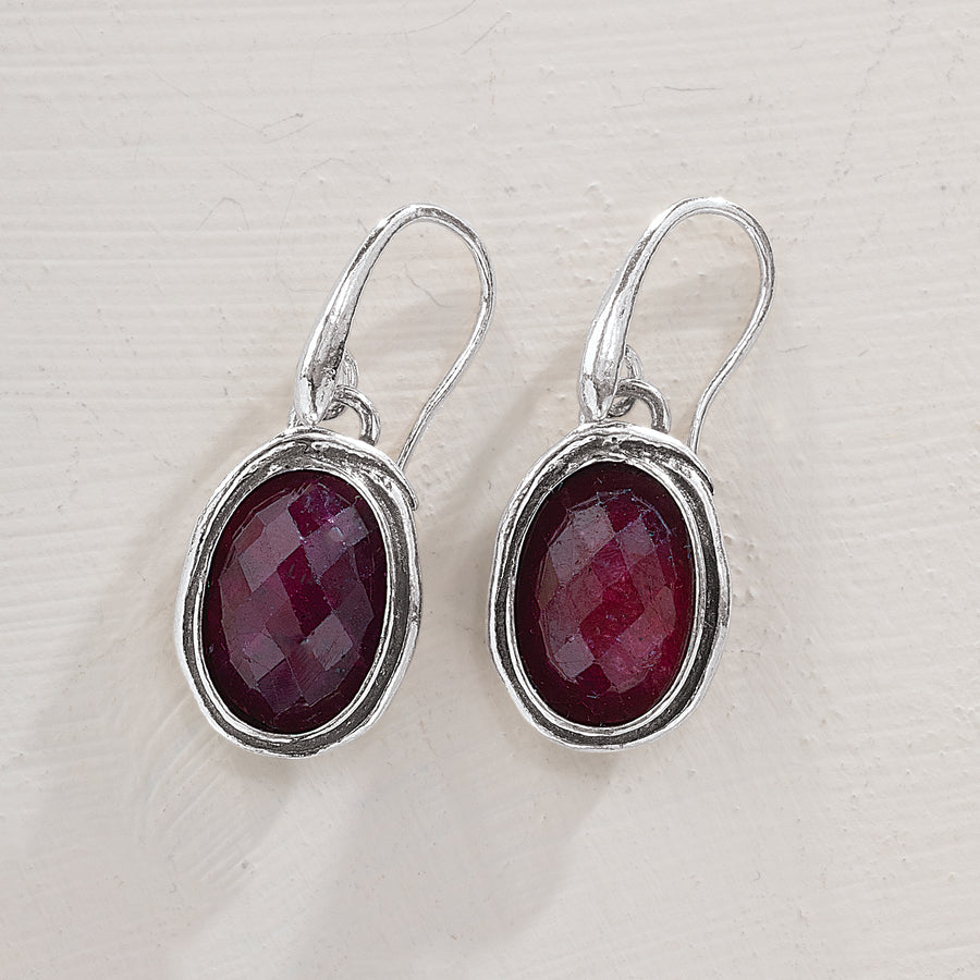 Radiant in Ruby Earrings