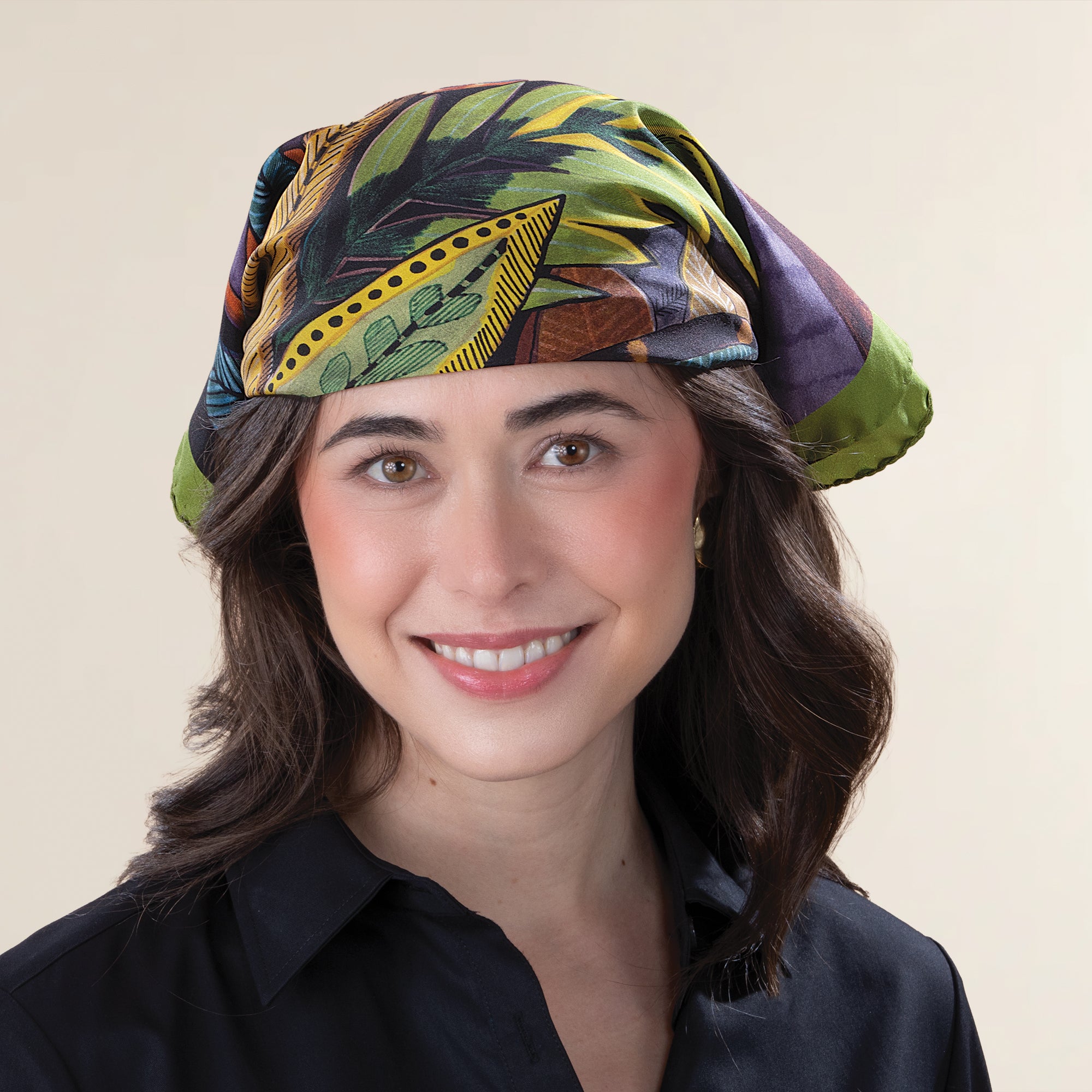 Lush Leaves Twill Scarf (Preorder)
