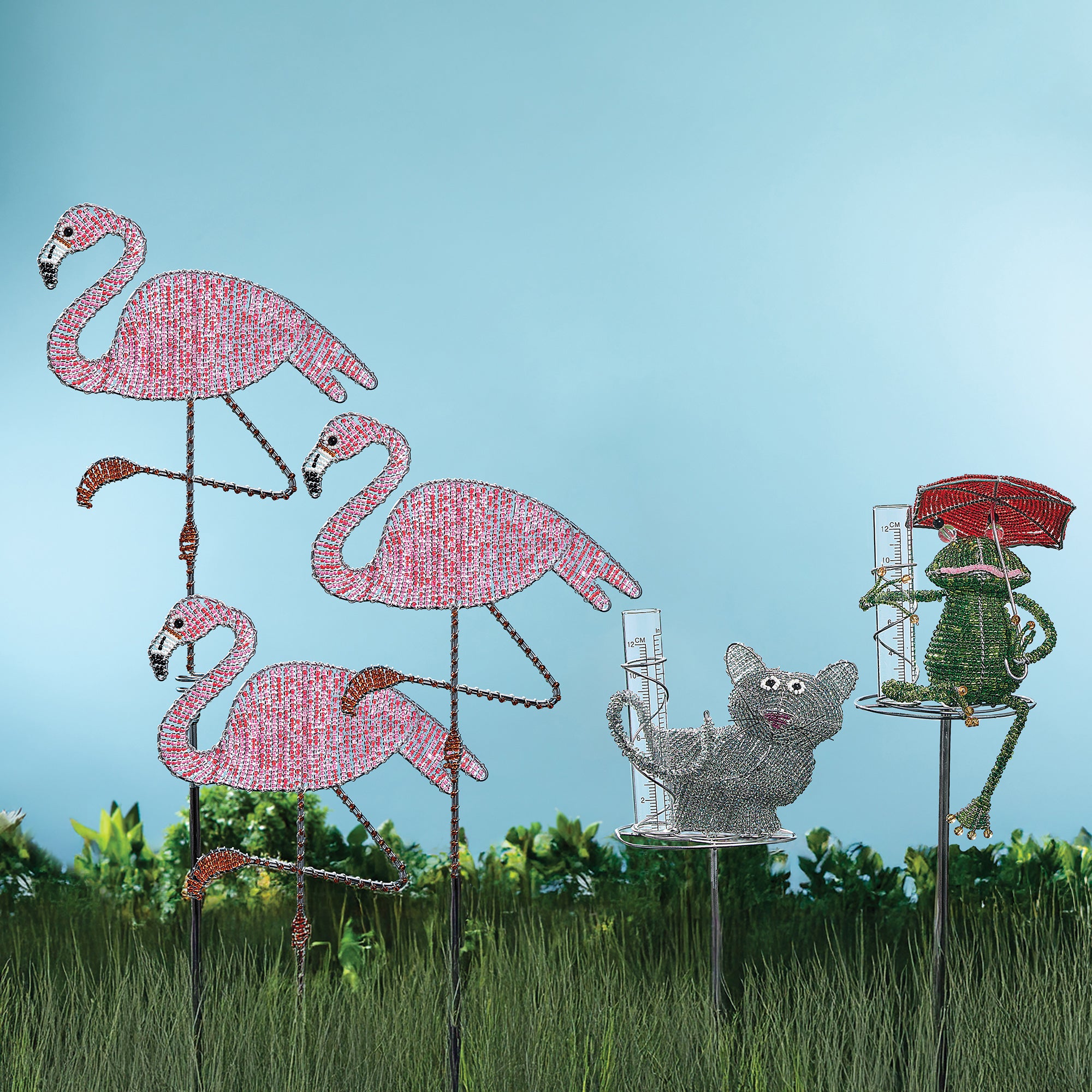 Hand-Beaded Cat Rain Gauge (Preorder)