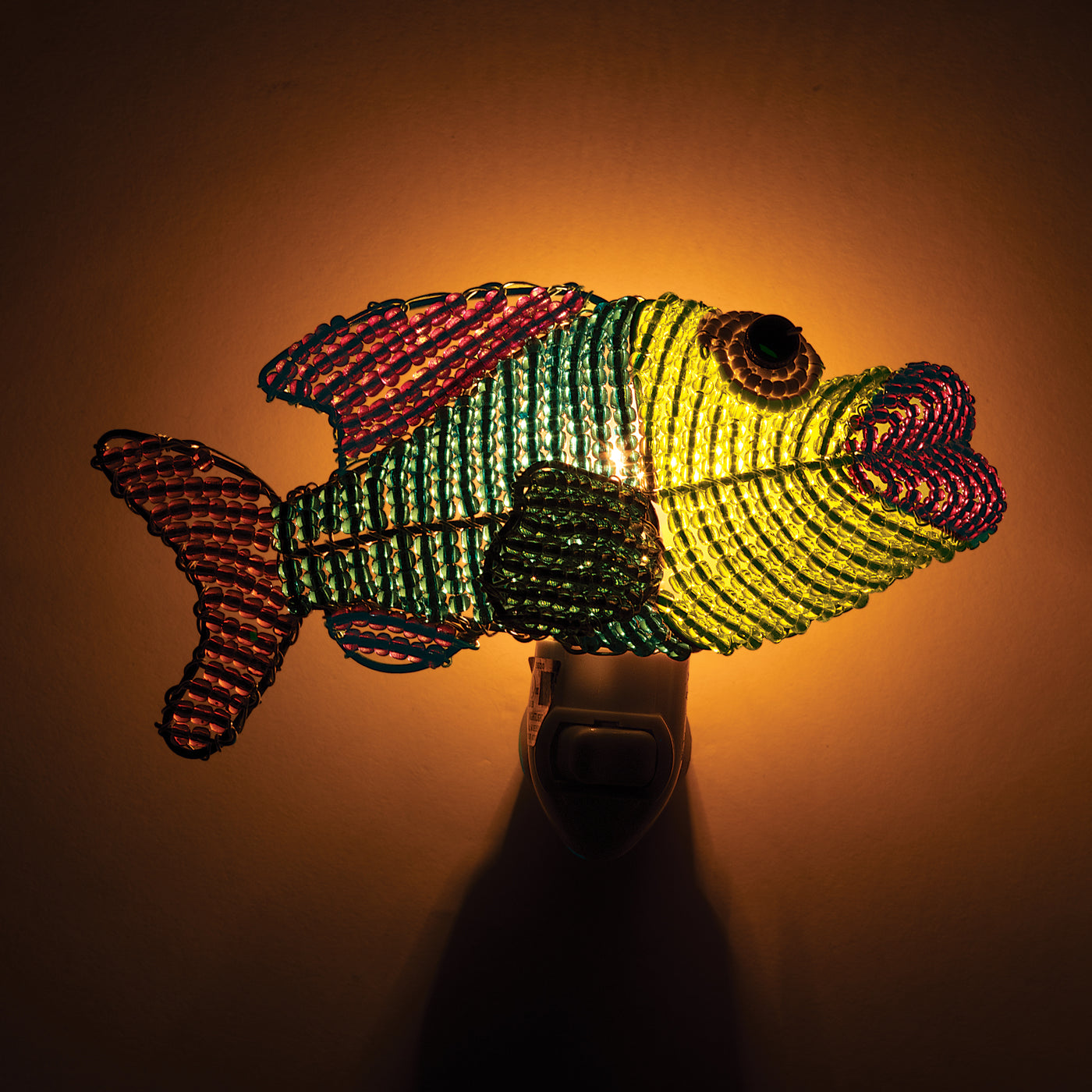 Hand-Beaded Rainbow Fish Nightlight (Preorder)