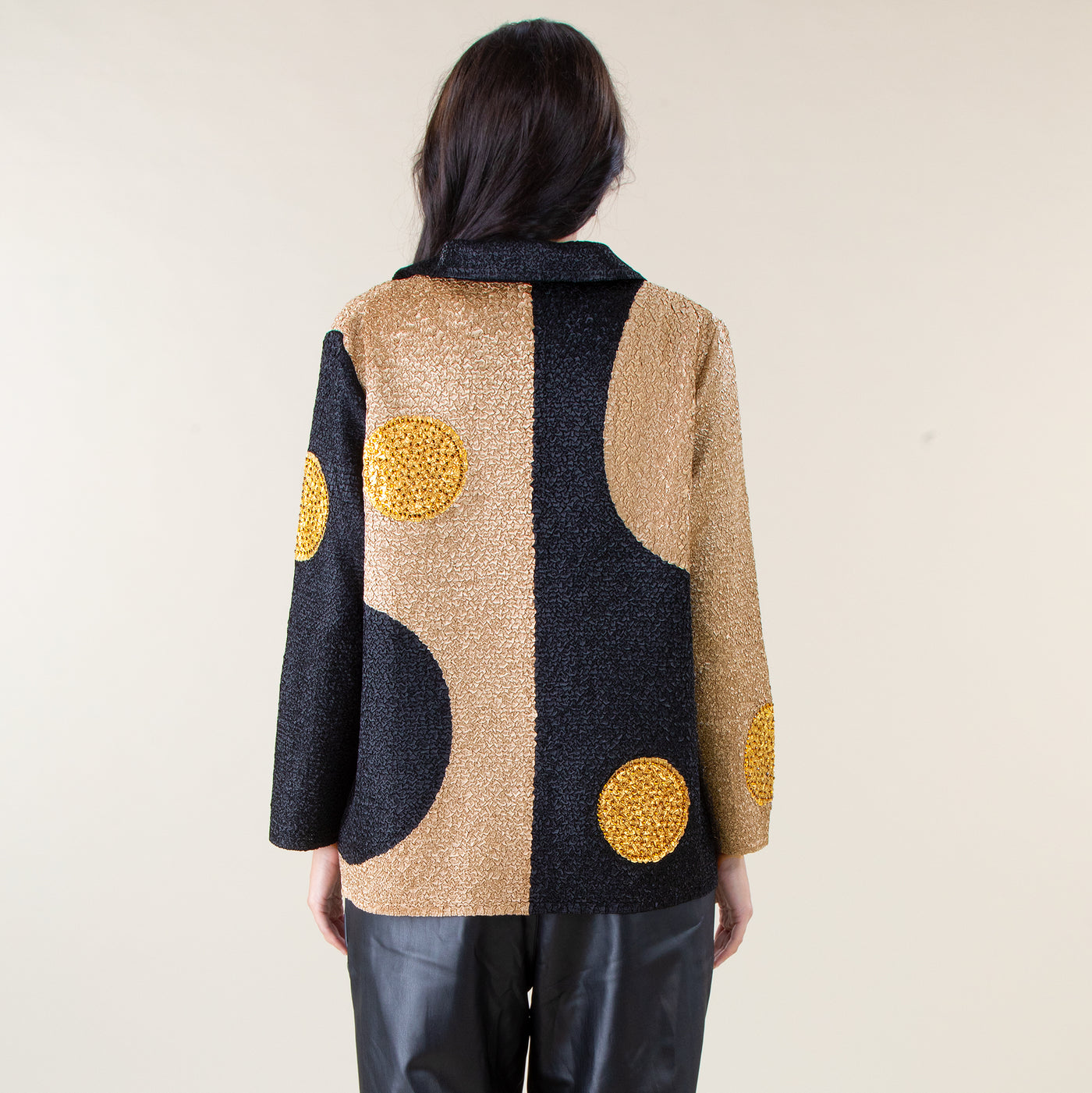 On The Dot Zip Front Crinkle Jacket