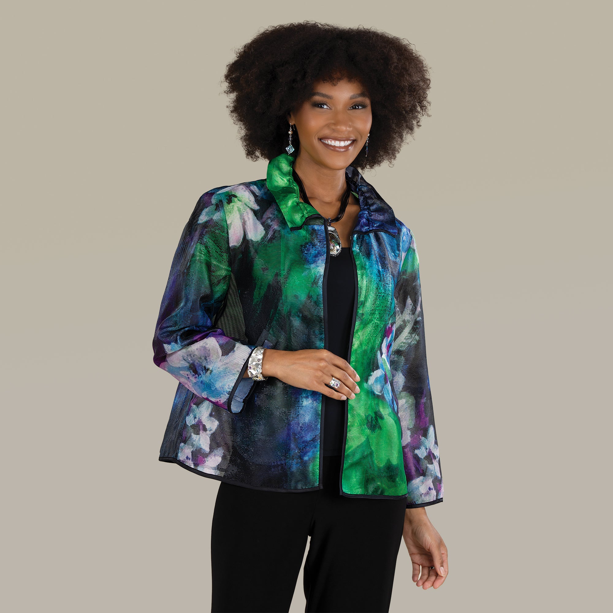 Straight Laced Pearl Button Jacket | Uno Alla Volta