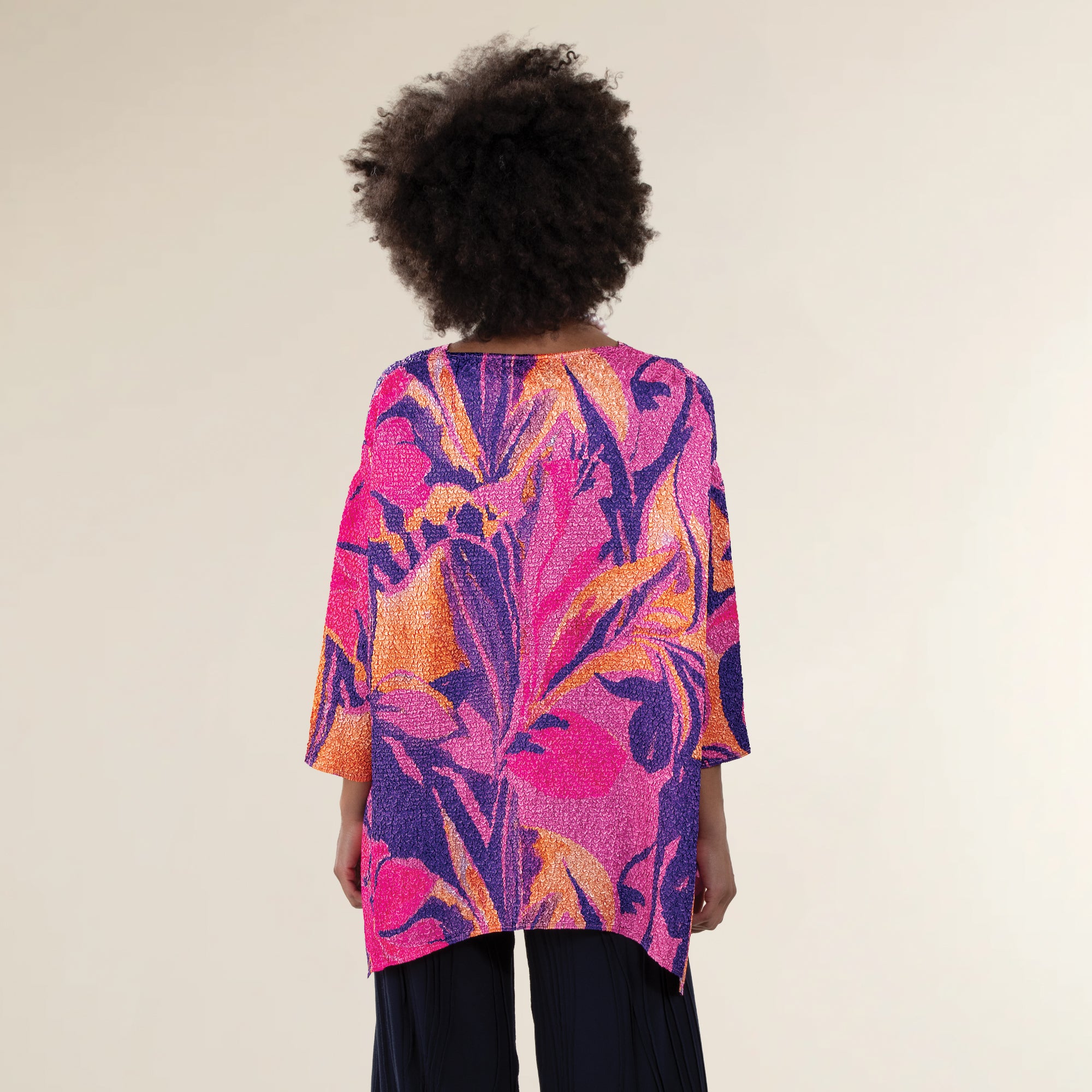 Raspberry Sherbert Crinkle Tunic (Preorder)