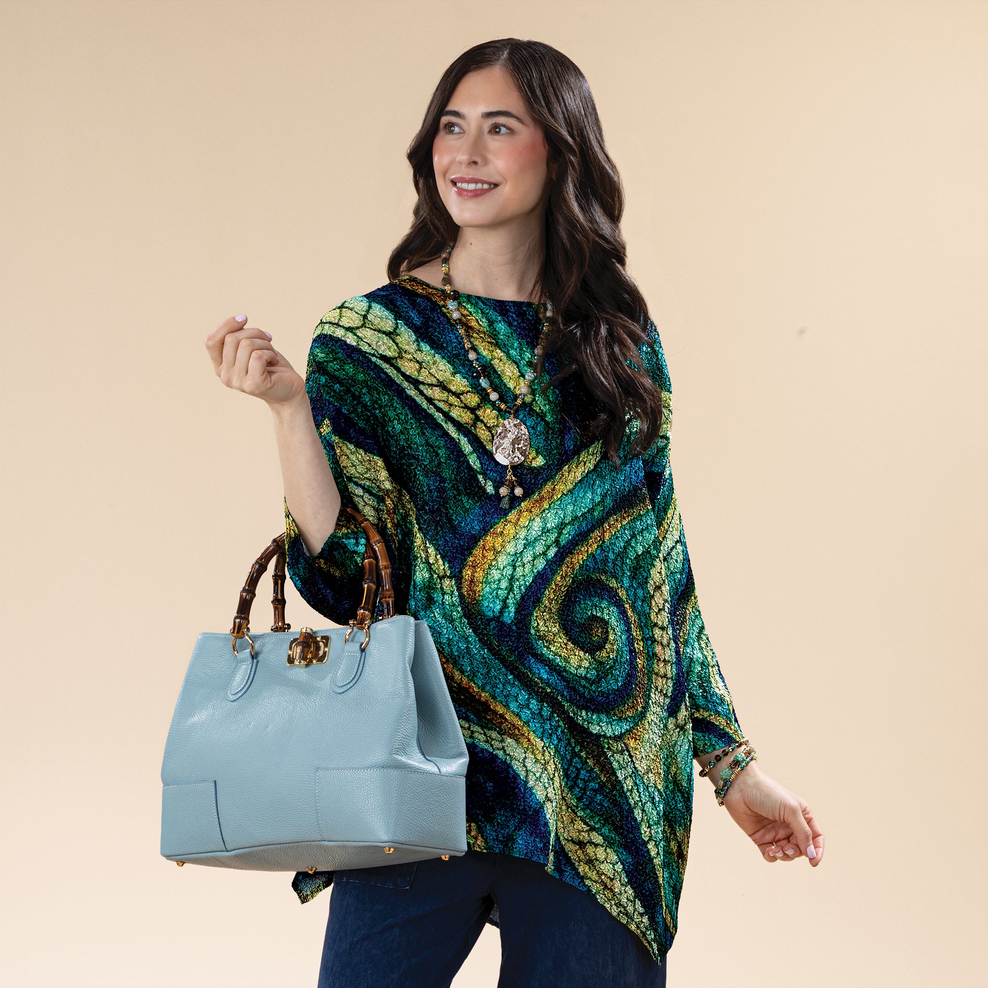 Mosaic Swirls Crinkle Tunic (Preorder)
