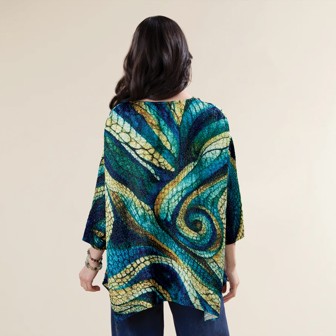 Mosaic Swirls Crinkle Tunic (Preorder)