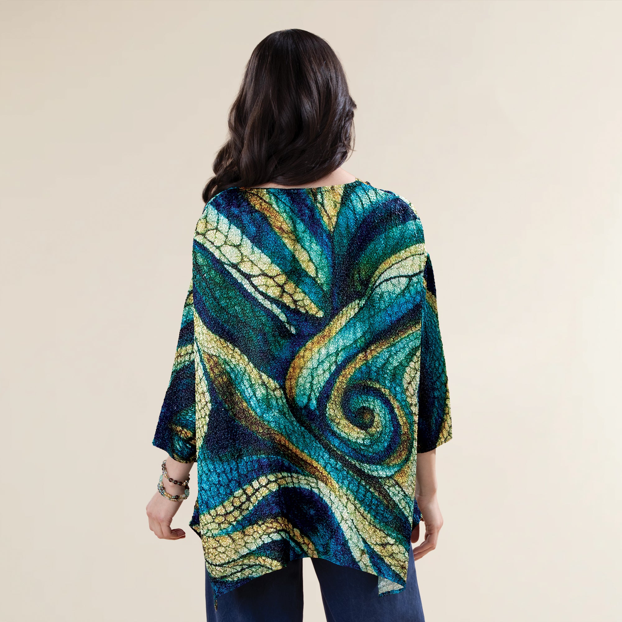 Mosaic Swirls Crinkle Tunic (Preorder)