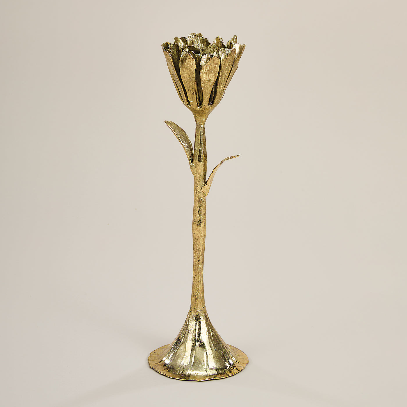 Iron Tulip Candlestick Holder