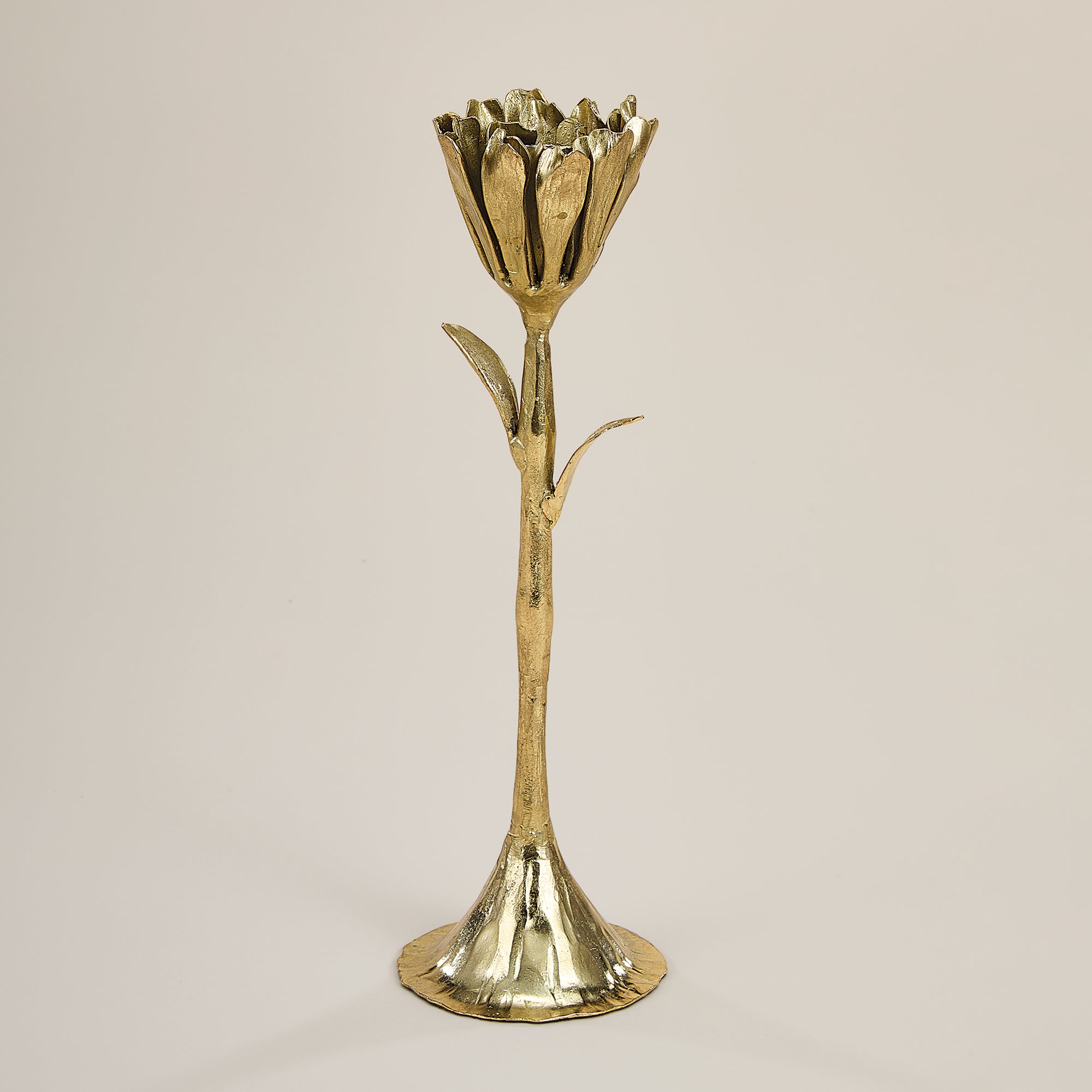 Iron Tulip Candlestick Holder