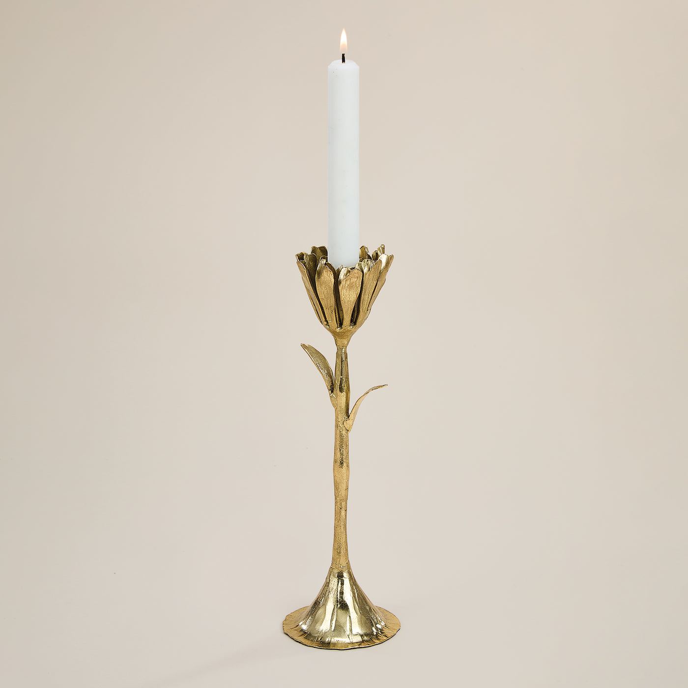Iron Tulip Candlestick Holder