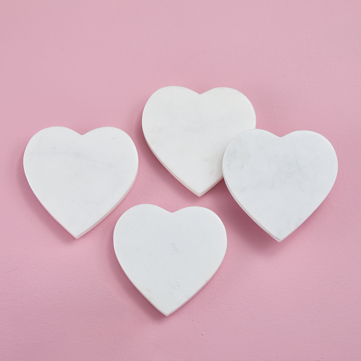Marble Heart Coasters Set of 4
