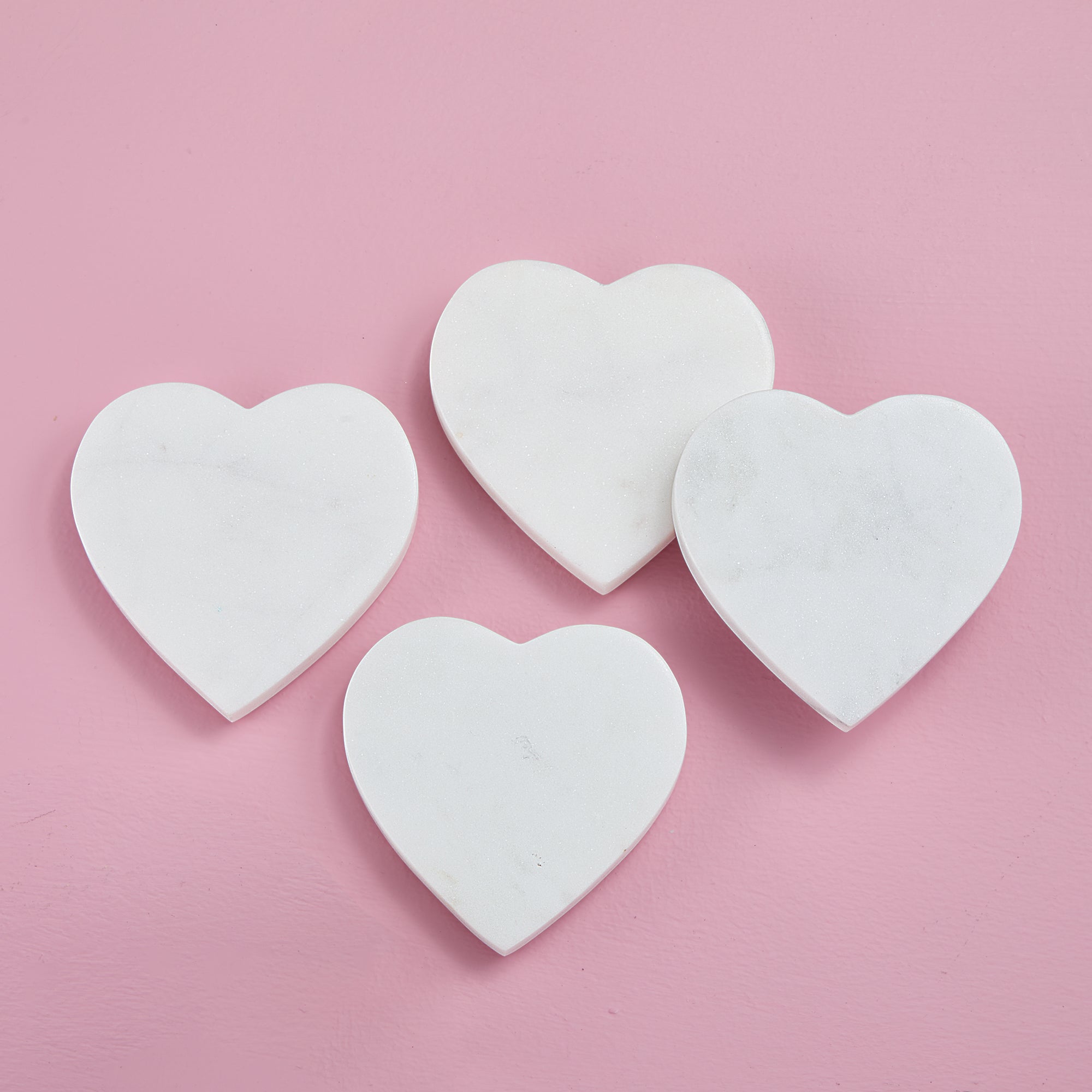 Marble Heart Coasters Set of 4