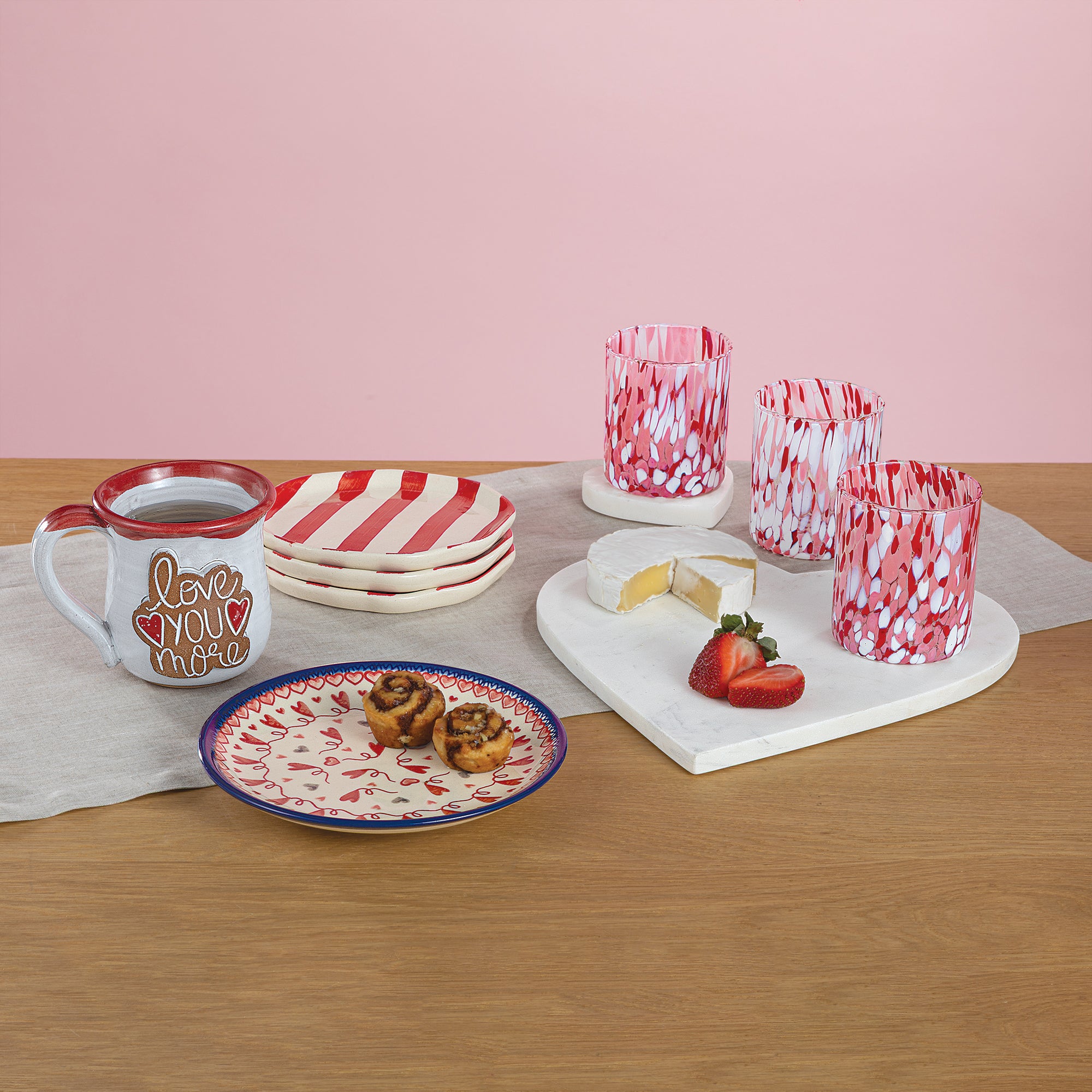 Marble Heart Serving Board