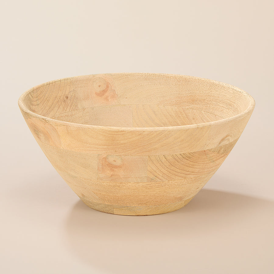 Hand-Carved Mango Wood Serving Bowl