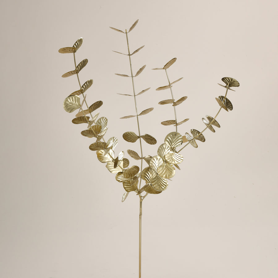 Matte Gold Iron Eucalyptus Stem